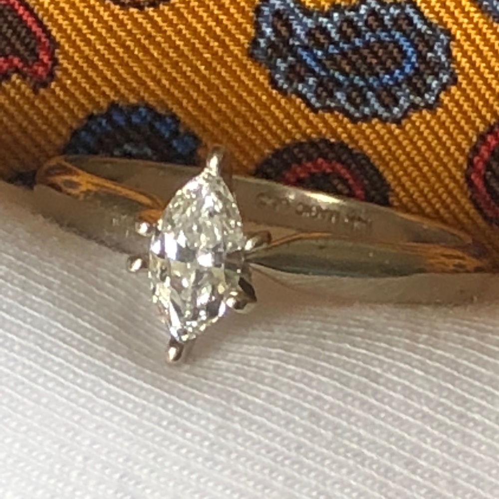 1/2 carat diamond  Marquis shape with gold $899